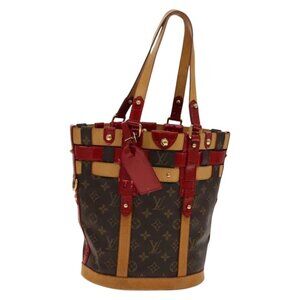 LOUIS VUITTON Monogram Ruby Neo Bucket Tote Bag Red M95613 LV Auth 139320